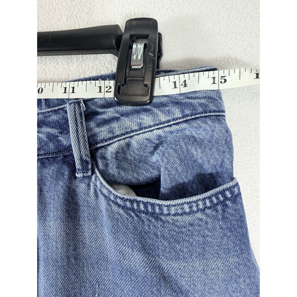 J.Jill Denim Skirt Women’s 4P Blue A-Line Midi Stretch Cotton Back Slit - Picture 7 of 11